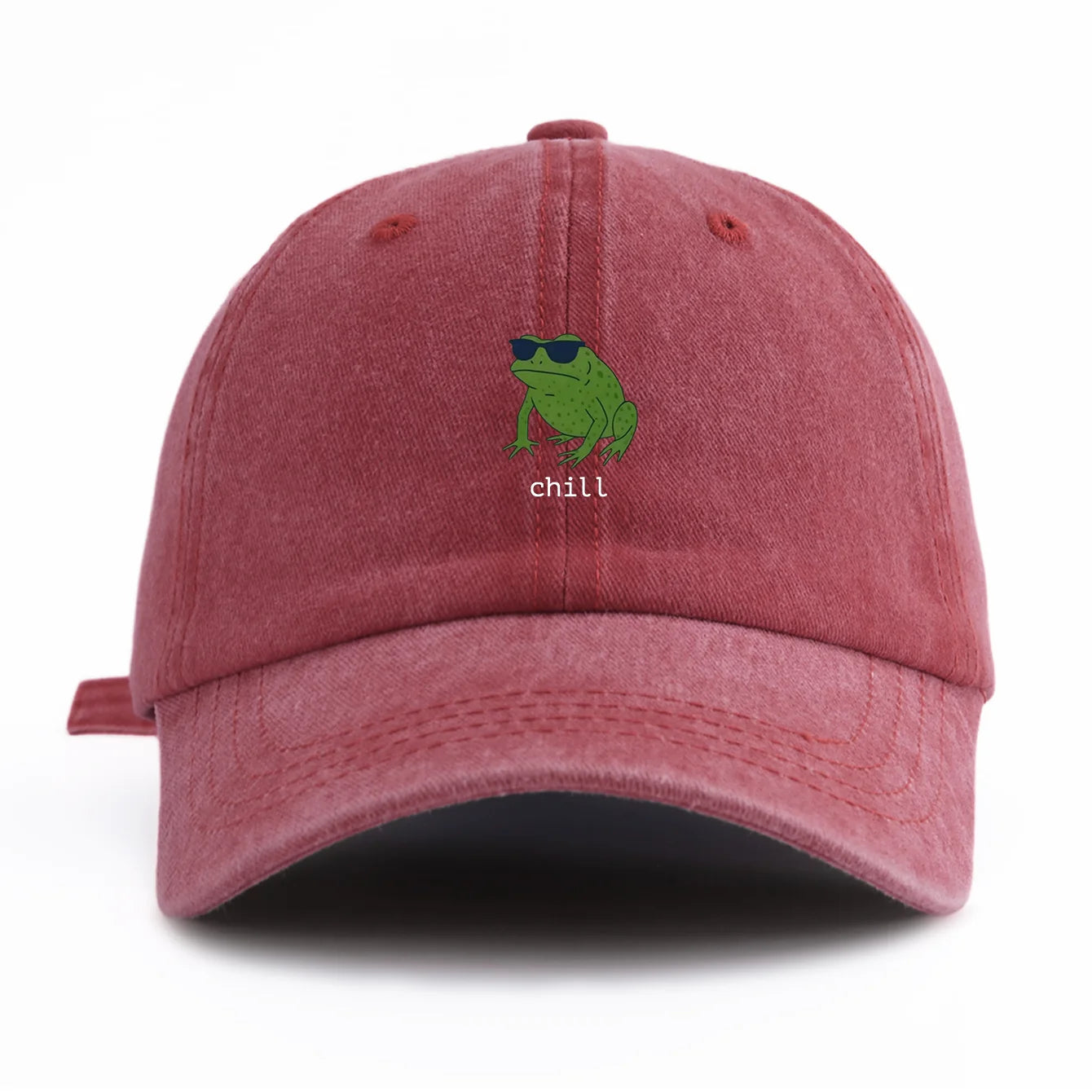 Chill Print Minimalist Retro Washed Baseball Cap