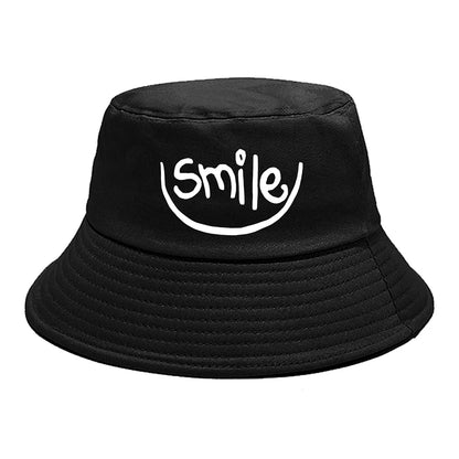 Unisex Smile Face Print Bucket Hat