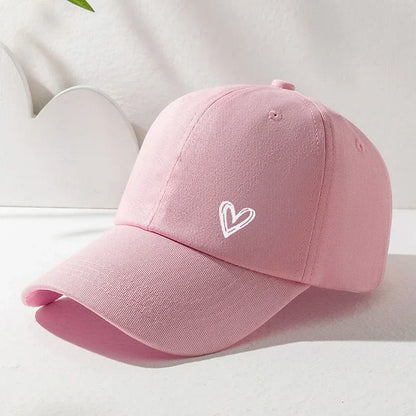 Korean Love Embroidered Sun Visor Baseball Cap