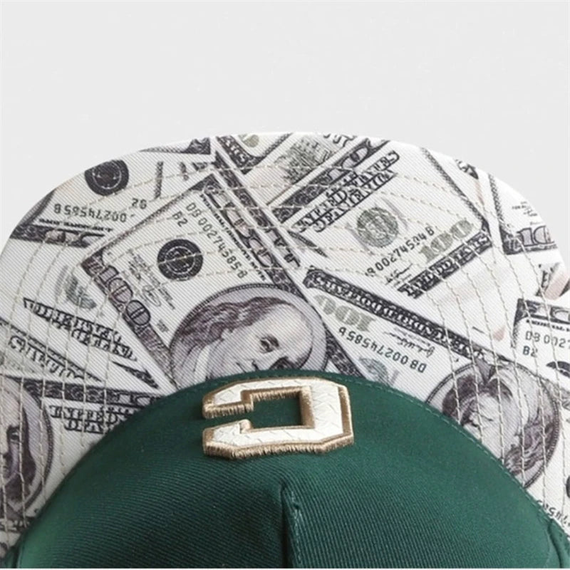 C Letter Embroidered Snapback Cap