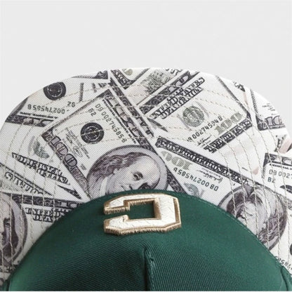 C Letter Embroidered Snapback Cap