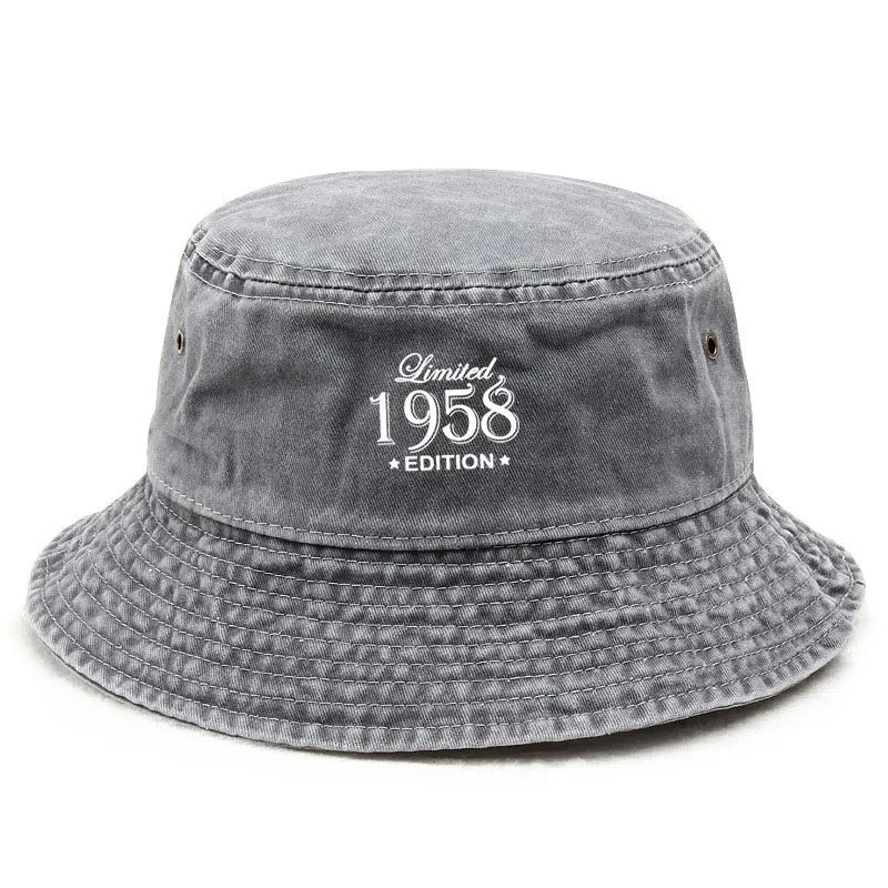 Vintage Washed Cotton Fisherman Bucket Cap