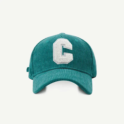 Corduroy C Letter Baseball Cap