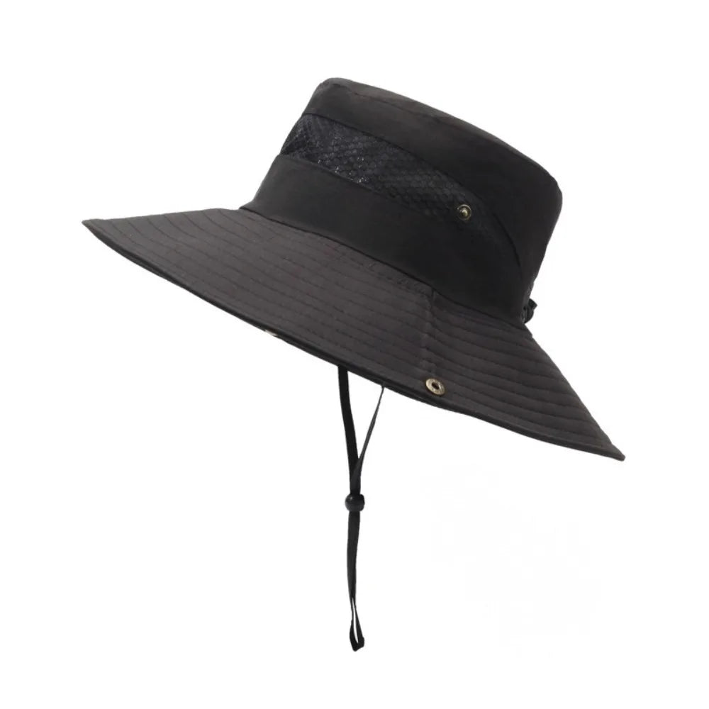 Adjustable Anti-UV Mesh Bucket Hat