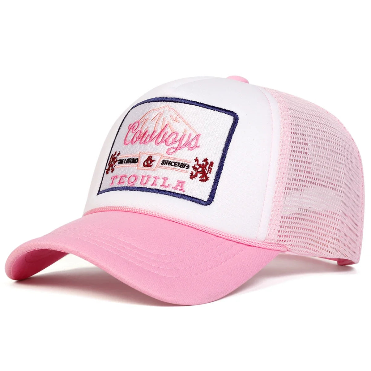 Unisex Tequila Letter Embroidery Mesh Baseball Cap