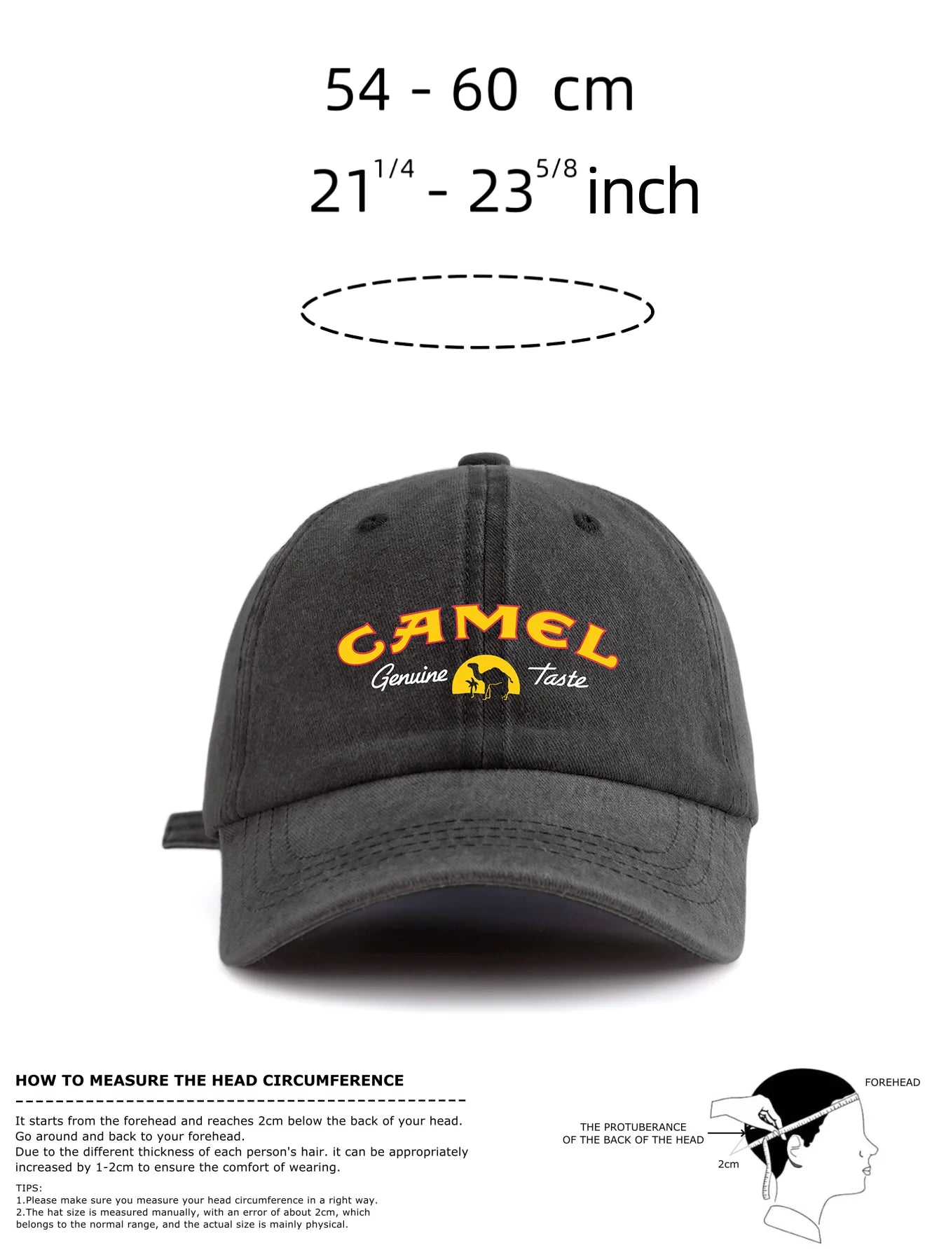 Minimalist Camel Print Retro Baseball Cap