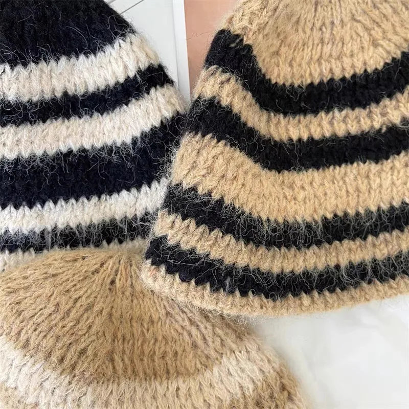 Knitted Warm Winter Unisex Fisherman Bucket Hat