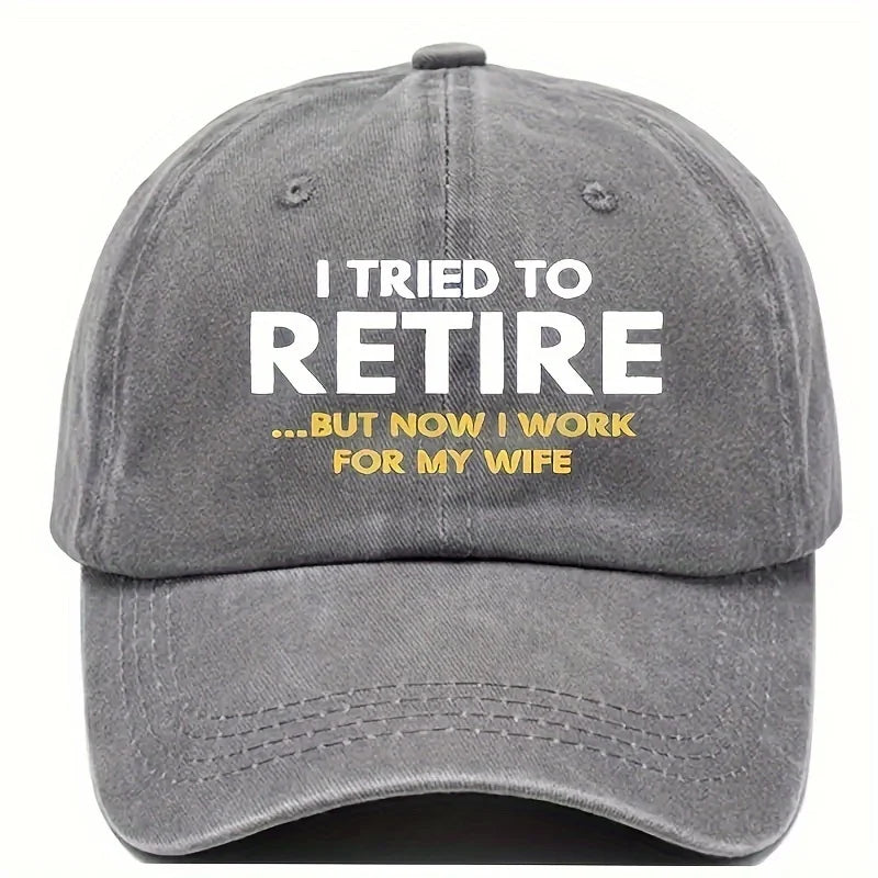 Retired Life Humorous Vintage Cotton Baseball Cap