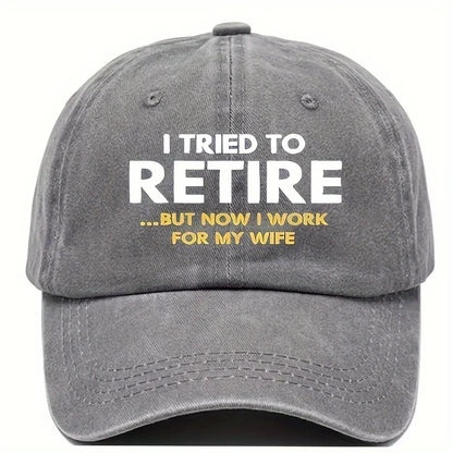 Retired Life Humorous Vintage Cotton Baseball Cap