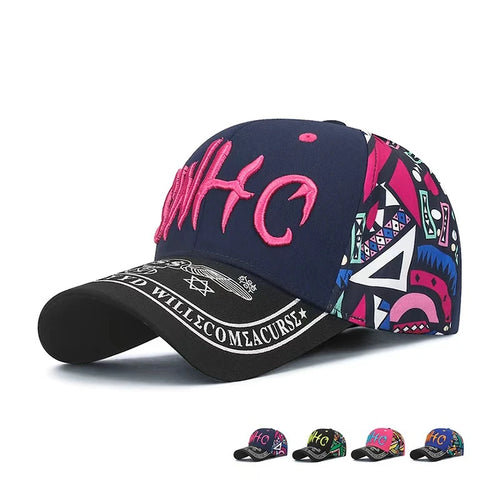 Unisex Korean Letter Embroidery Baseball Cap
