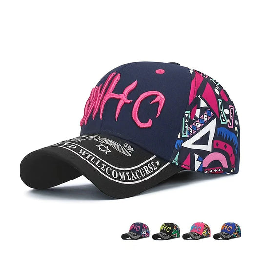 Unisex Korean Letter Embroidery Baseball Cap
