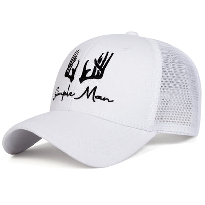 Unisex Antlers SIMPLE MAN Embroidery Baseball Caps