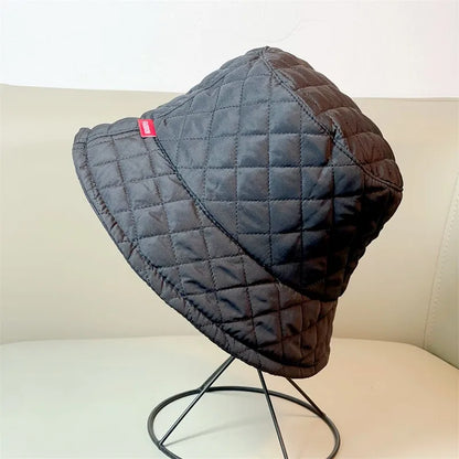 Ultra Light Down Rhombus Grid Bucket Hat