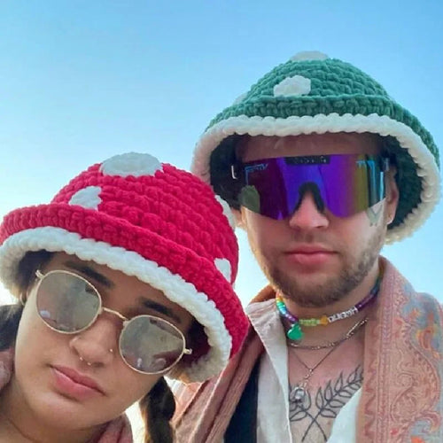 Handmade Halloween Mushroom Crochet Bucket Hat