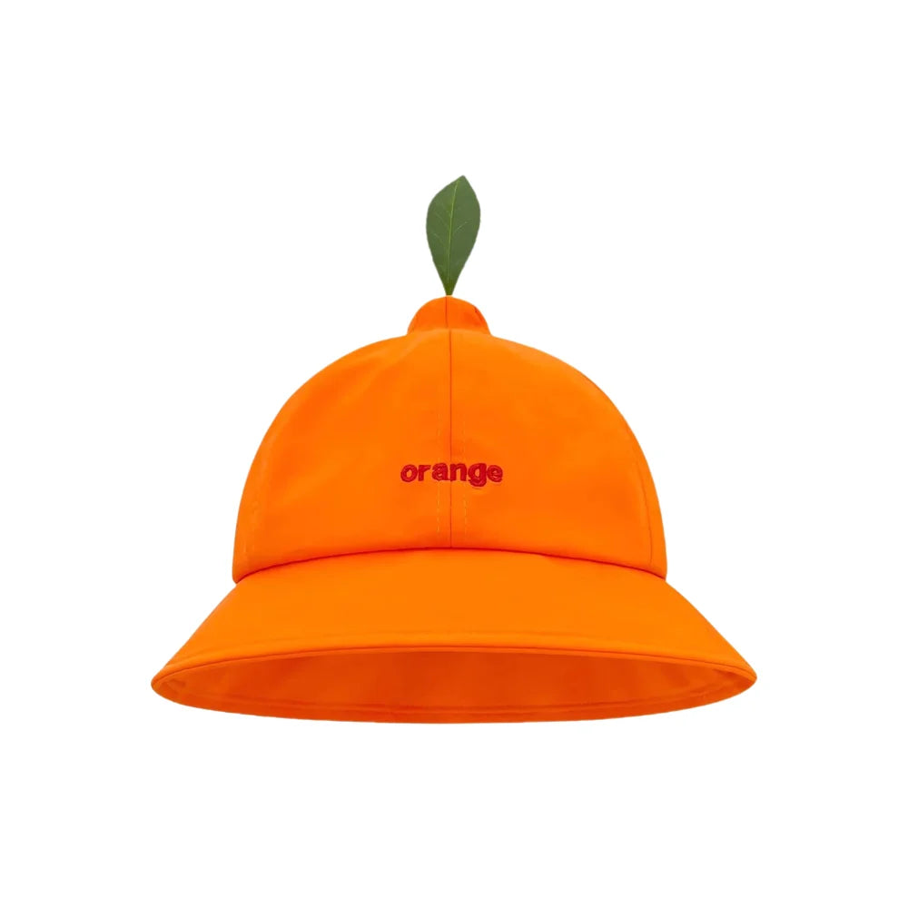 Quick Dry Orange UV Big Brim Bucket Hat