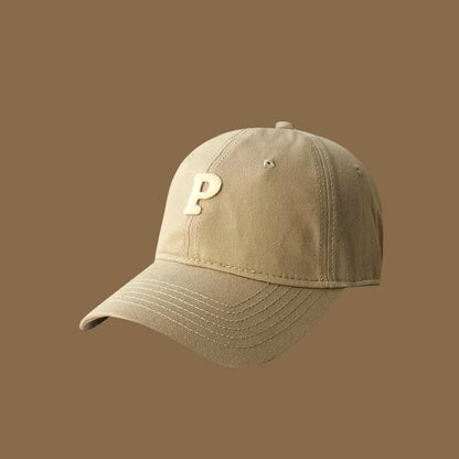 Unisex Letter P Embroidered Baseball Cap