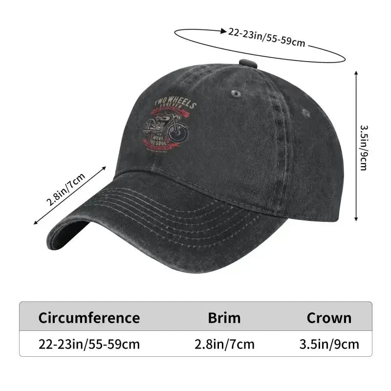 Vintage Cotton Motorcycle Community Adjustable Baseball Cap