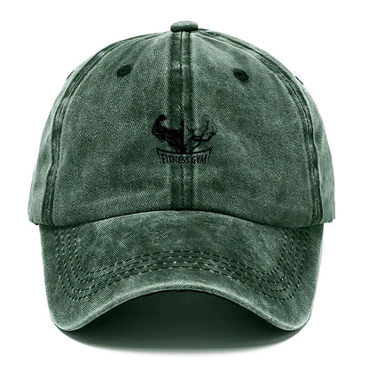 Bodybuilding Vintage Washed Cotton Gym Workout Baseball Cap