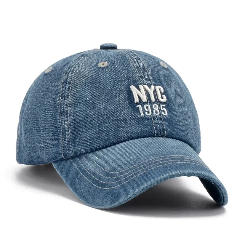 Fashion NYC 1985 Embroidery Denim Baseball Cap
