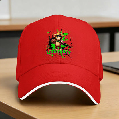 Party Animals Graphic Casual Outdoor Baseball Cap