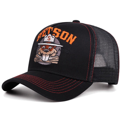 2025 Stetson Groundhog Cartoon Mesh Baseball Cap