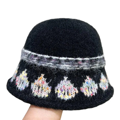 Jacquard Knitted Bucket Hat