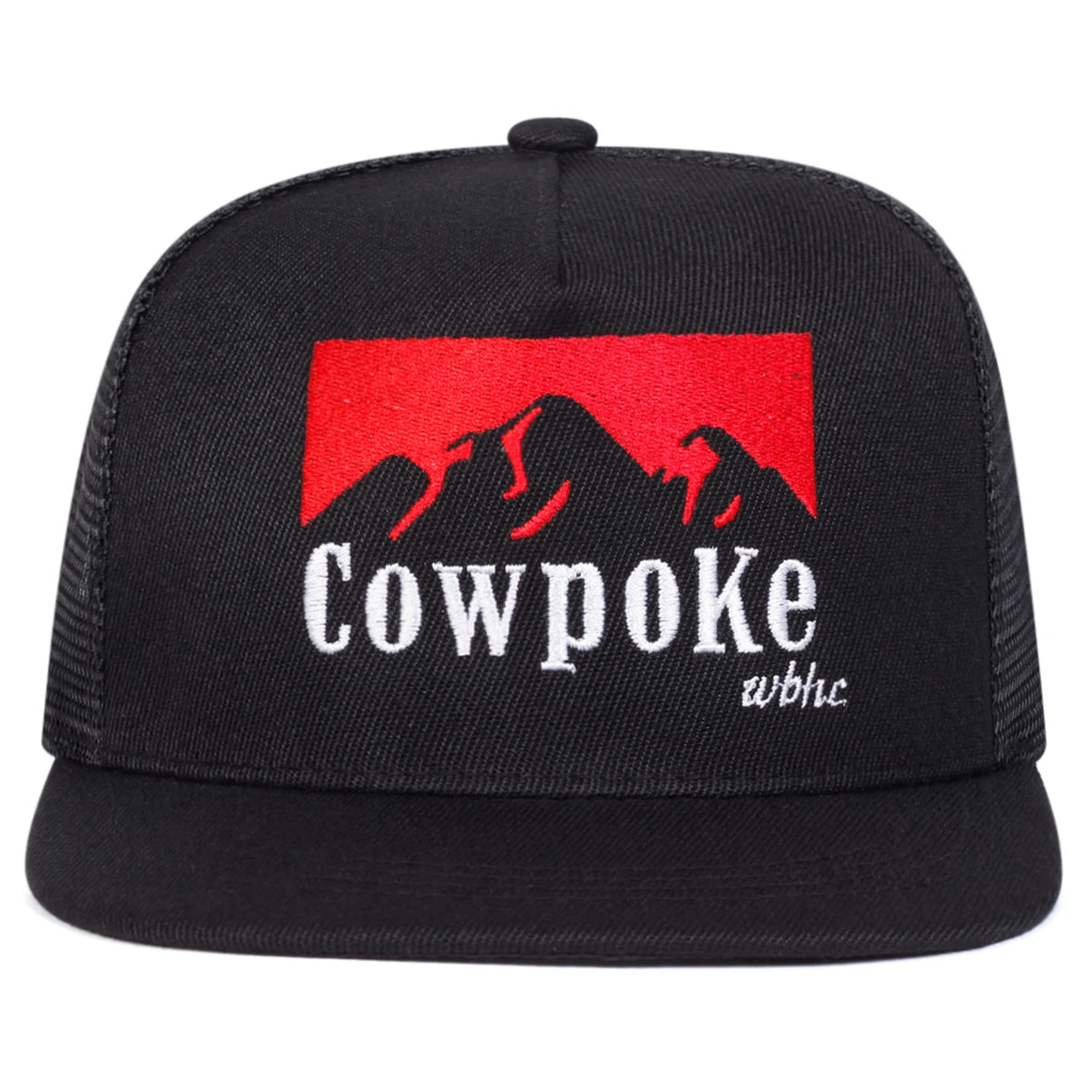 Unisex Cowpoke Letter Embroidery Mesh Snapback Cap