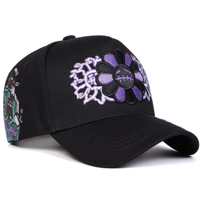 Unisex Sunflower Embroidered Casual Outdoor Baseball Cap