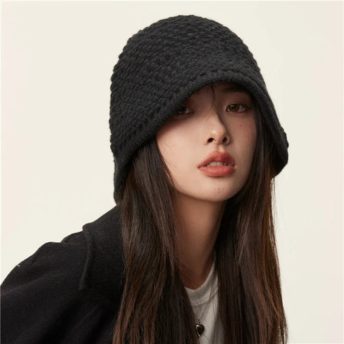 Japanese Vintage Knit Winter Bucket Hat