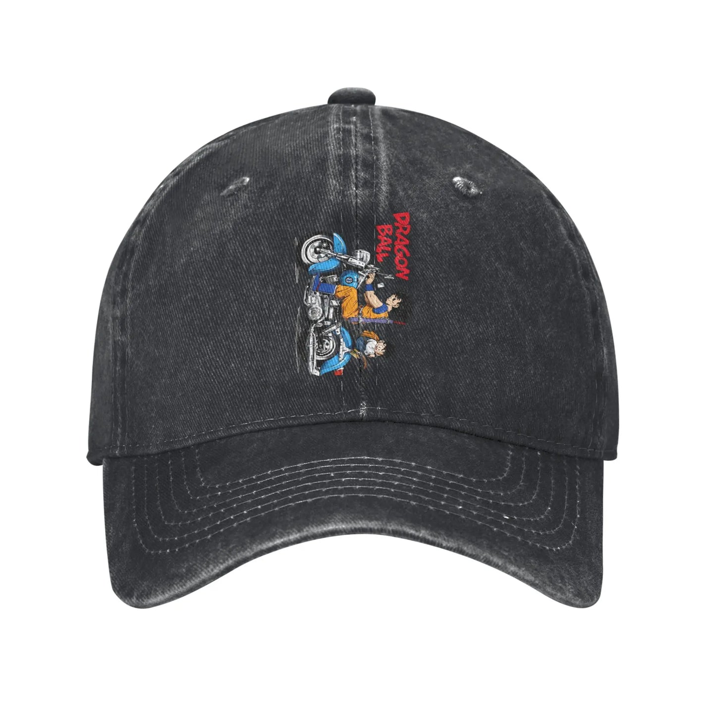 Dragon Ball Cycling Distressed Denim Baseball Cap
