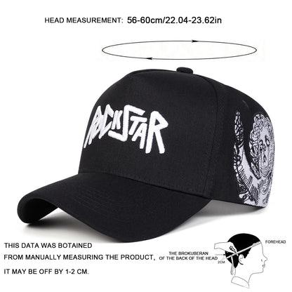 Rockstar Letter Embroidery Adjustable Casual Baseball Cap