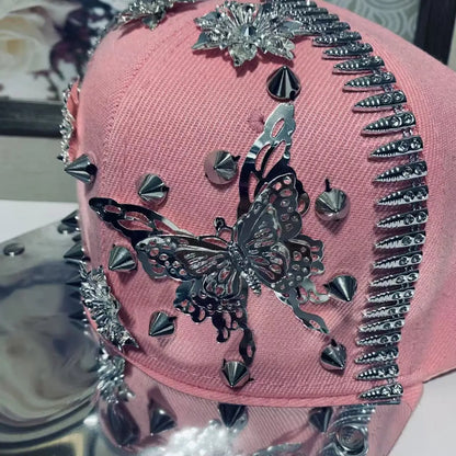 Handmade Rivet Street Dance Snapback Cap