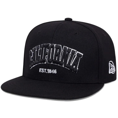 American Retro Embroidered Flat Brim Cap