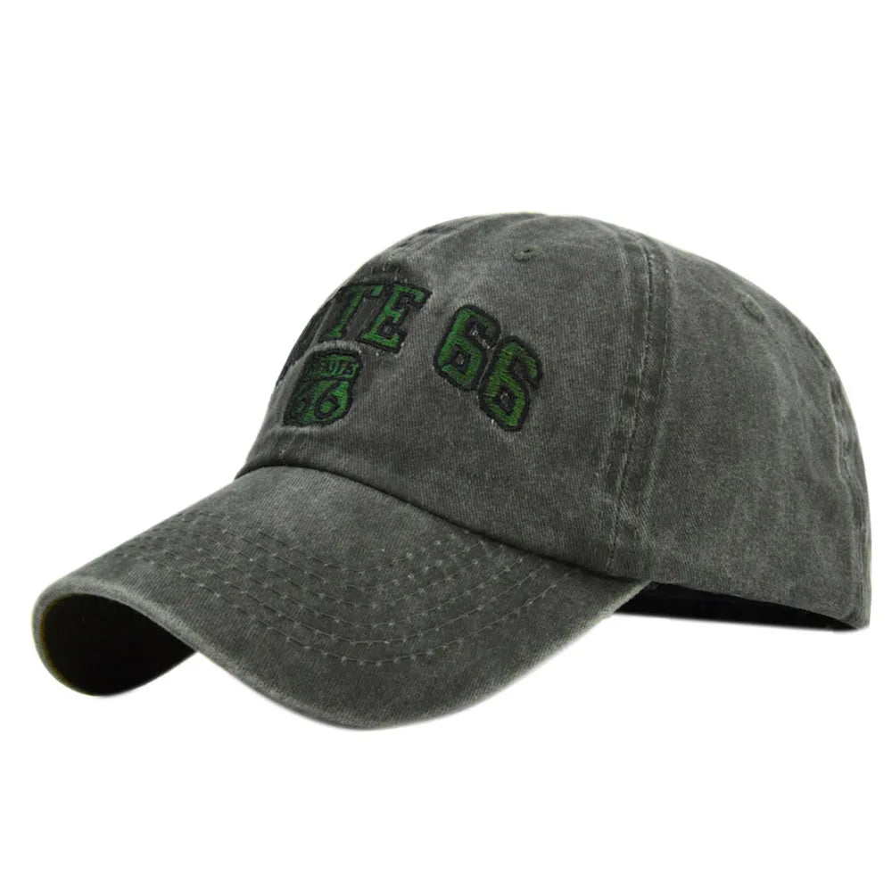 Route 66 Embroidered Baseball Cap