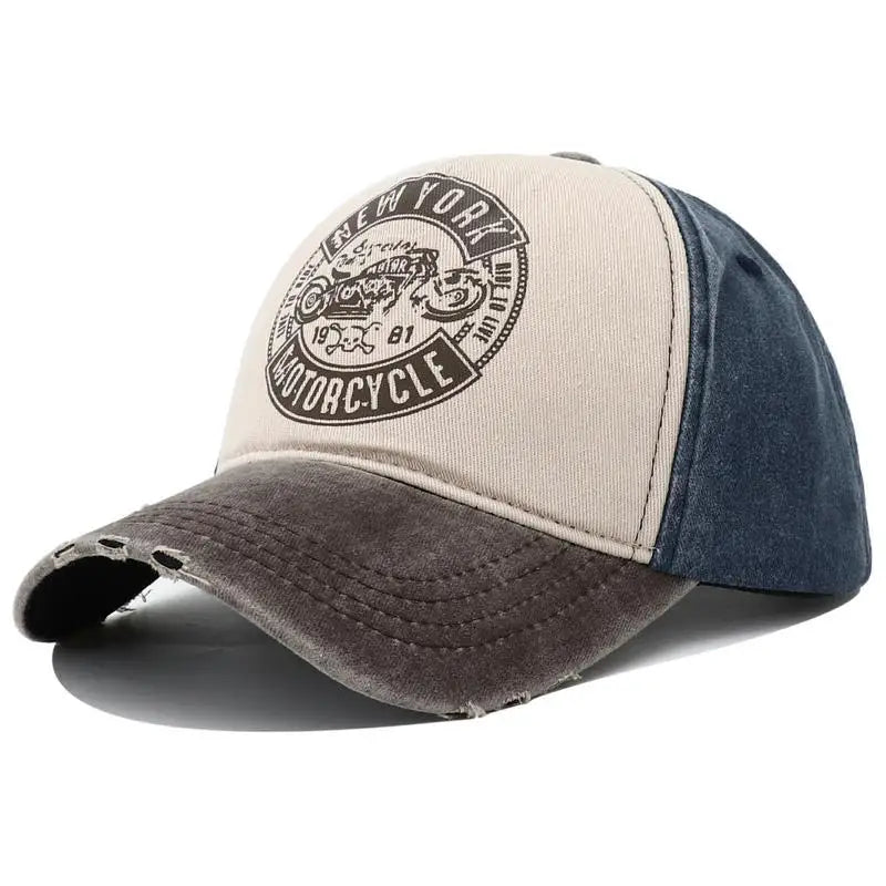 Retro Motorcycle New York Baseball Cap