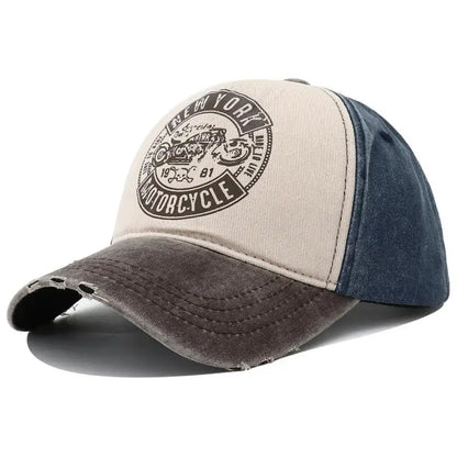 Retro Motorcycle New York Baseball Cap