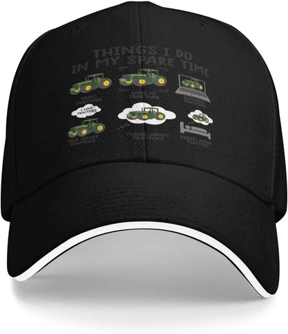 Funny Tractor Spare Time Baseball Cap