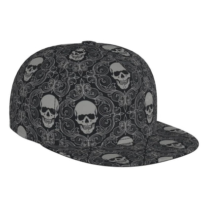 Unisex Skull Print Hip Hop Snapback Cap