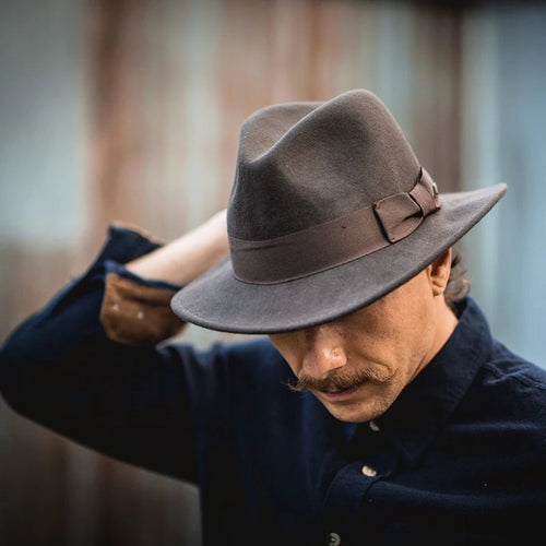 Elegant Bow Tie Wool Jazz Bucket Hat