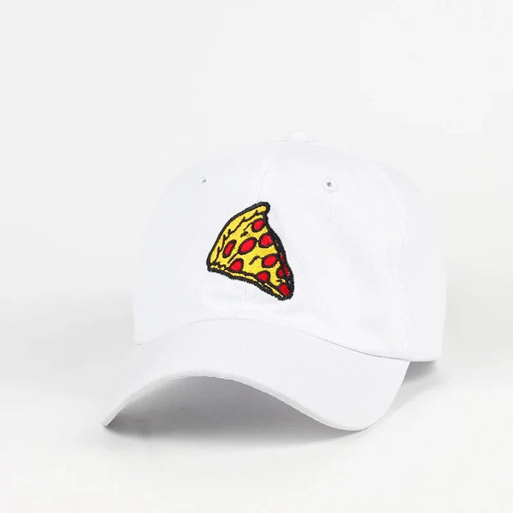 Unisex Pizza Embroidery Adjustable Dad Baseball Cap
