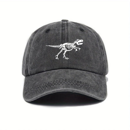 Dinosaur Skeleton Print Casual Street Baseball Cap