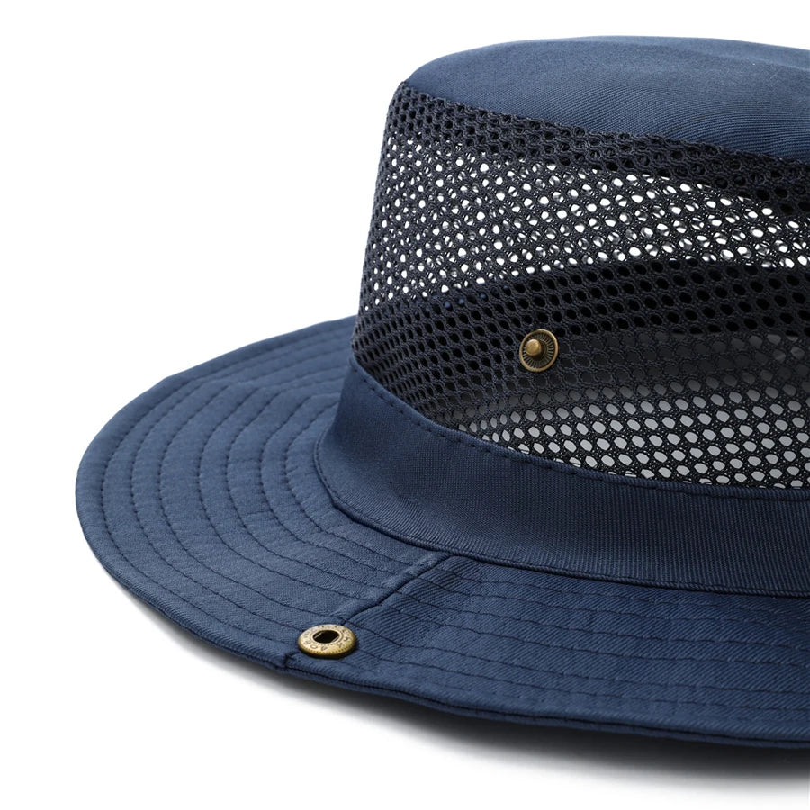 Unisex Mesh Summer Bucket Hat Sun Protection