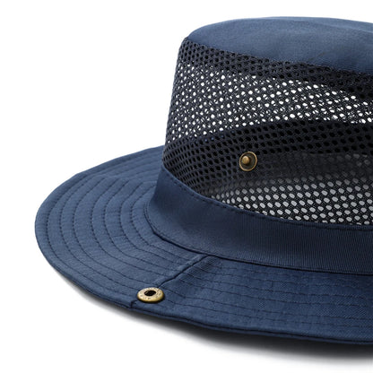 Unisex Mesh Summer Bucket Hat Sun Protection