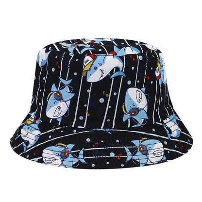 Cute Shark Cartoon Kids Bucket Hat