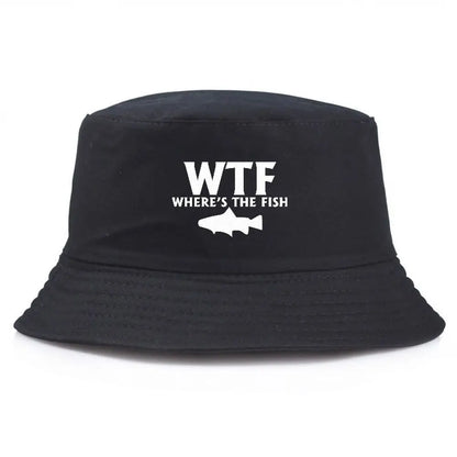 WTF Print Cotton Bucket Hat