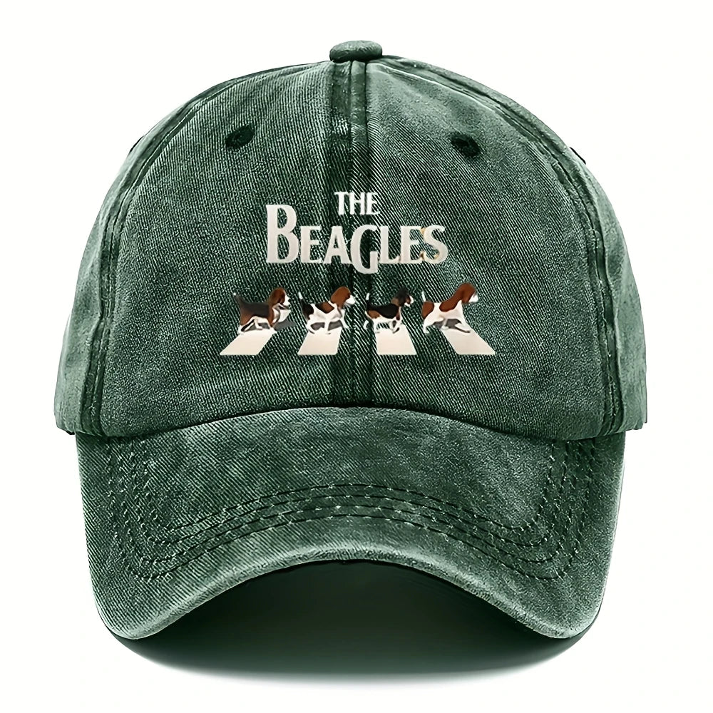 Casual Print Adjustable Washed Retro Baseball Cap