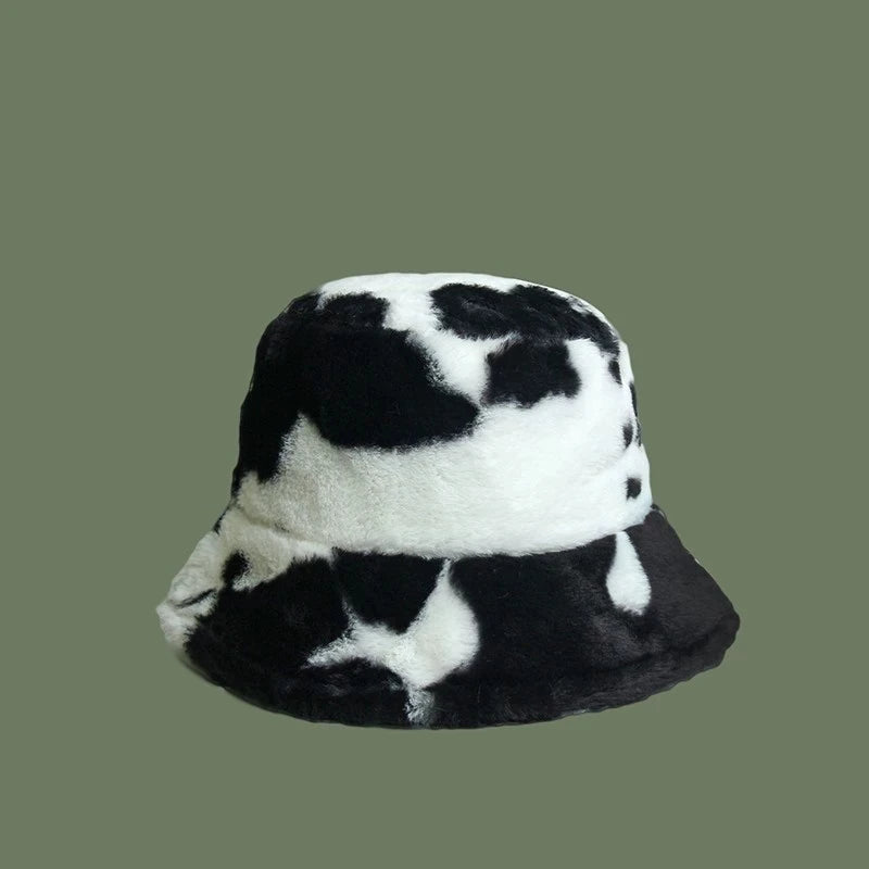 Cow Print Autumn Winter Fisherman Bucket Hat