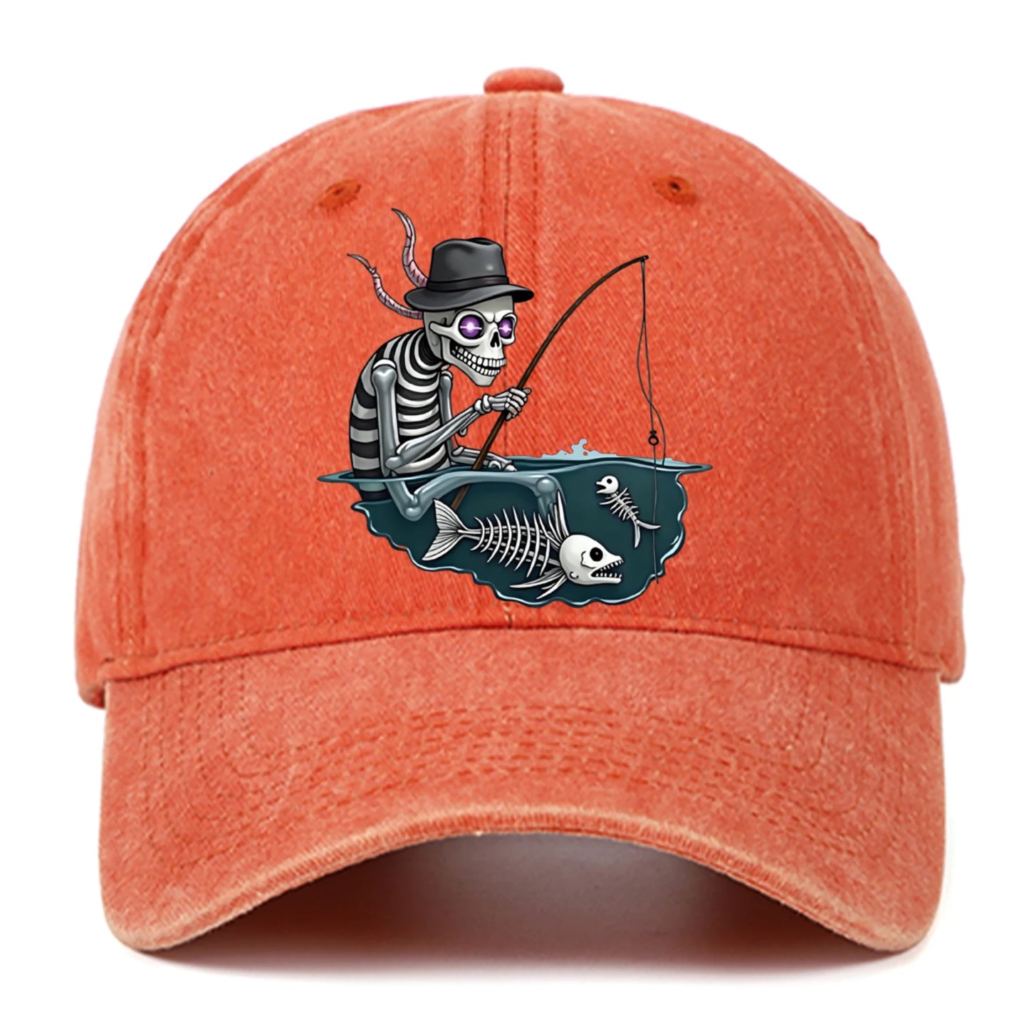 Skull Print Baseball Cap