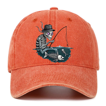 Skull Print Baseball Cap