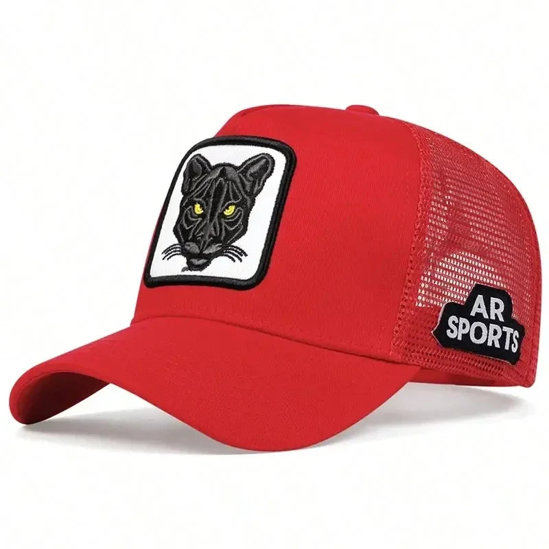 Animal Embroidered Rooster Mesh Baseball Cap